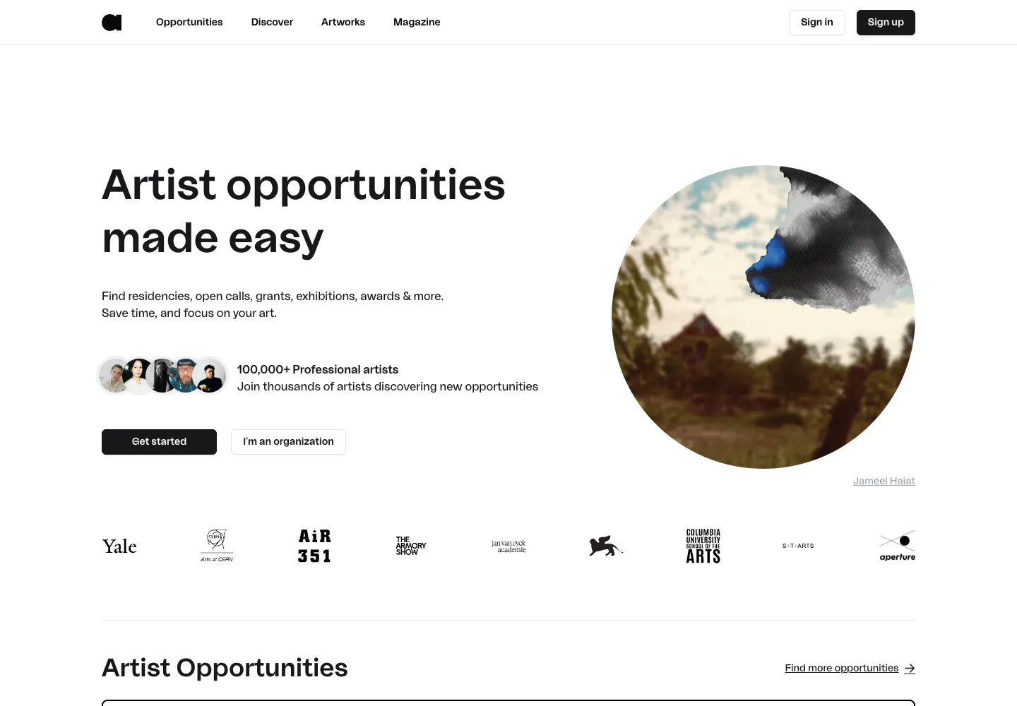 Künstlerplattform Artconnect