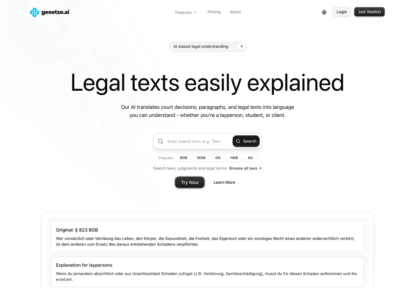 Gesetze.ai – Semantische Rechtssuche